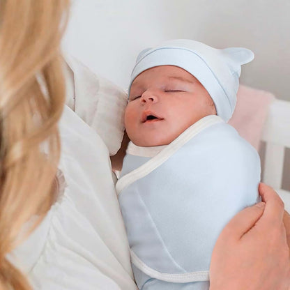 AQOKKA Swaddle Blankets Set with Bear Ear Hats for Newborns