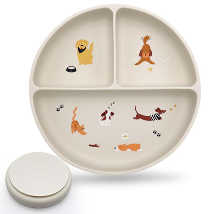 Studio Merveille Silicone Suction Plates with Dividers - Grip Plates for Babies 6-12 Months and Toddlers 1-3, Toddler