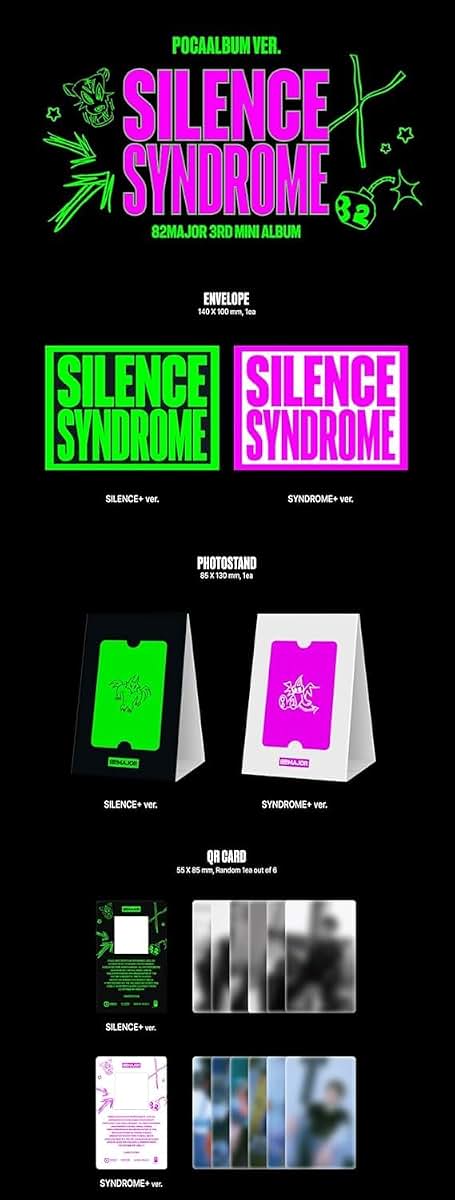 82Major Silence Syndrome 3rd Mini Album With Tracking Sealed (Poca Syndrome+ Version) + Extra Photocards