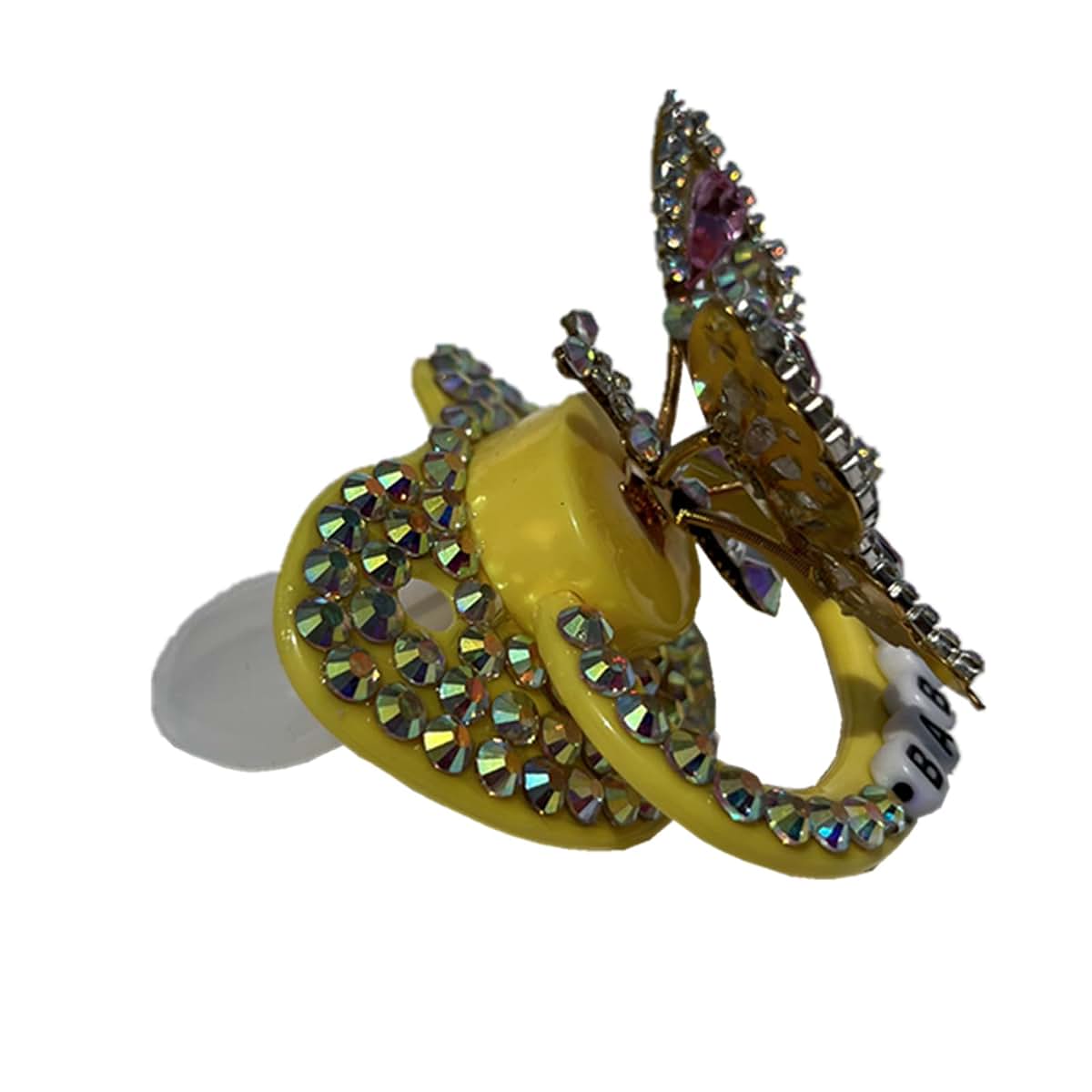 SUNOWE Crystal Cut Butterfly Ornament Adult Sized Pacifier