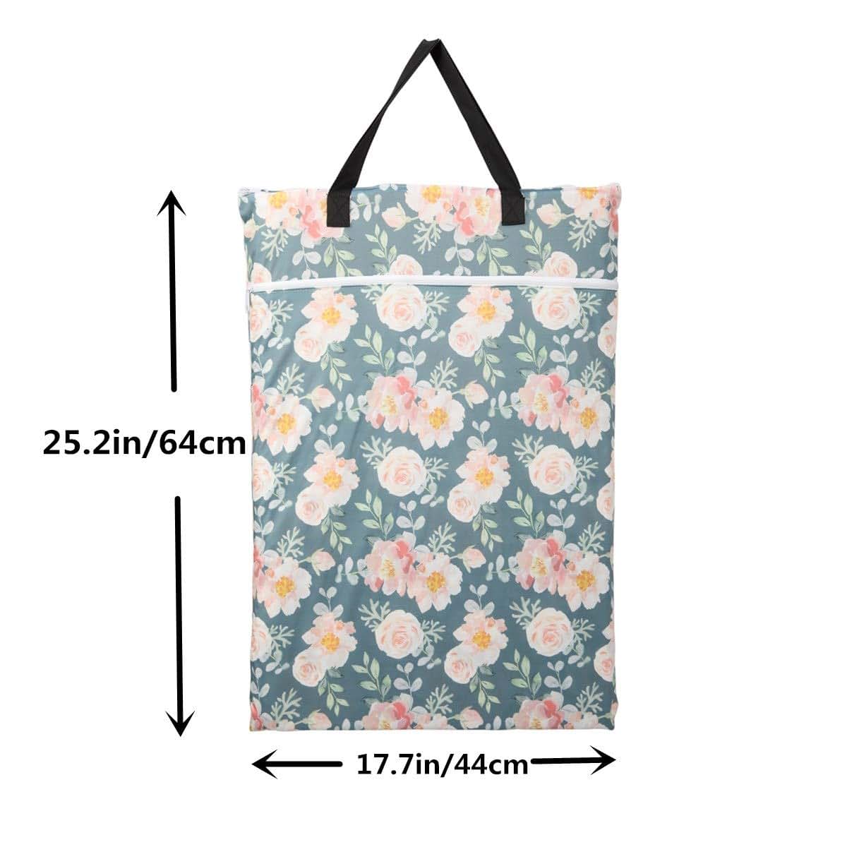 Sigzagor 1 Large Hanging Wet Bag Laundry Pail for Travel Organizer