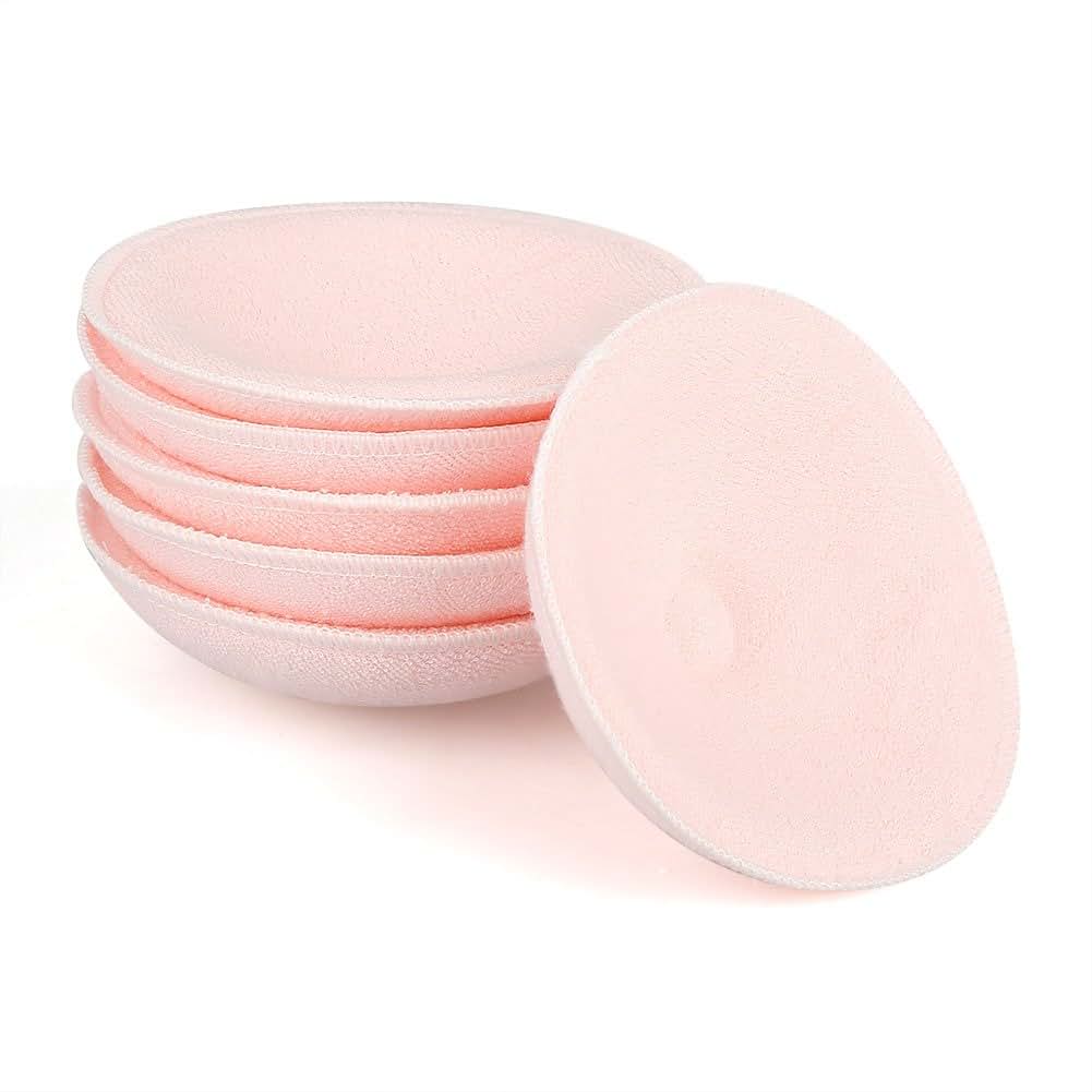 Organic Nursing Pads - 6 Washable Viscose Derived from Bamboo Breastfeeding, Reusable Breast Pads