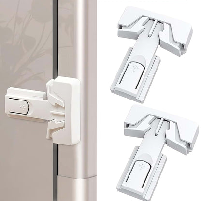 GUJI 2-Pack Updated Refrigerator Lock - No Tools Required, Easy Installation, Fridge Locks for Kids, Aging Seals &