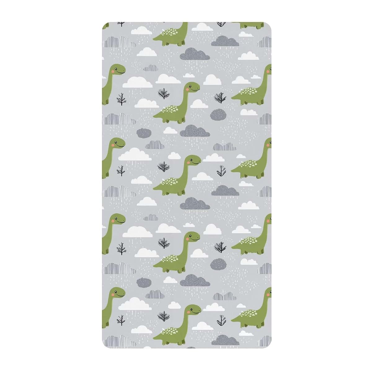 decor gift Dinasaur Brontosaurus Gray Green Baby Crib Sheets for Boys Girls Cotton Baby Playard Sheet Soft Breathable