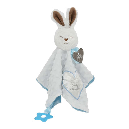 Pavilion Gift Company Somebunny Blue Lovey Lovey Blanket Bunny with Teether (photo 4)
