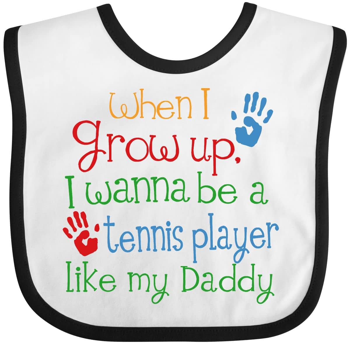 Inktastic Tennis Player Like Daddy Baby Bib