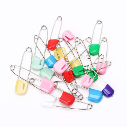 DRAGONRUN 20-Piece Baby Cloth Diaper Safety Pins with Locking Head, Stainless Steel