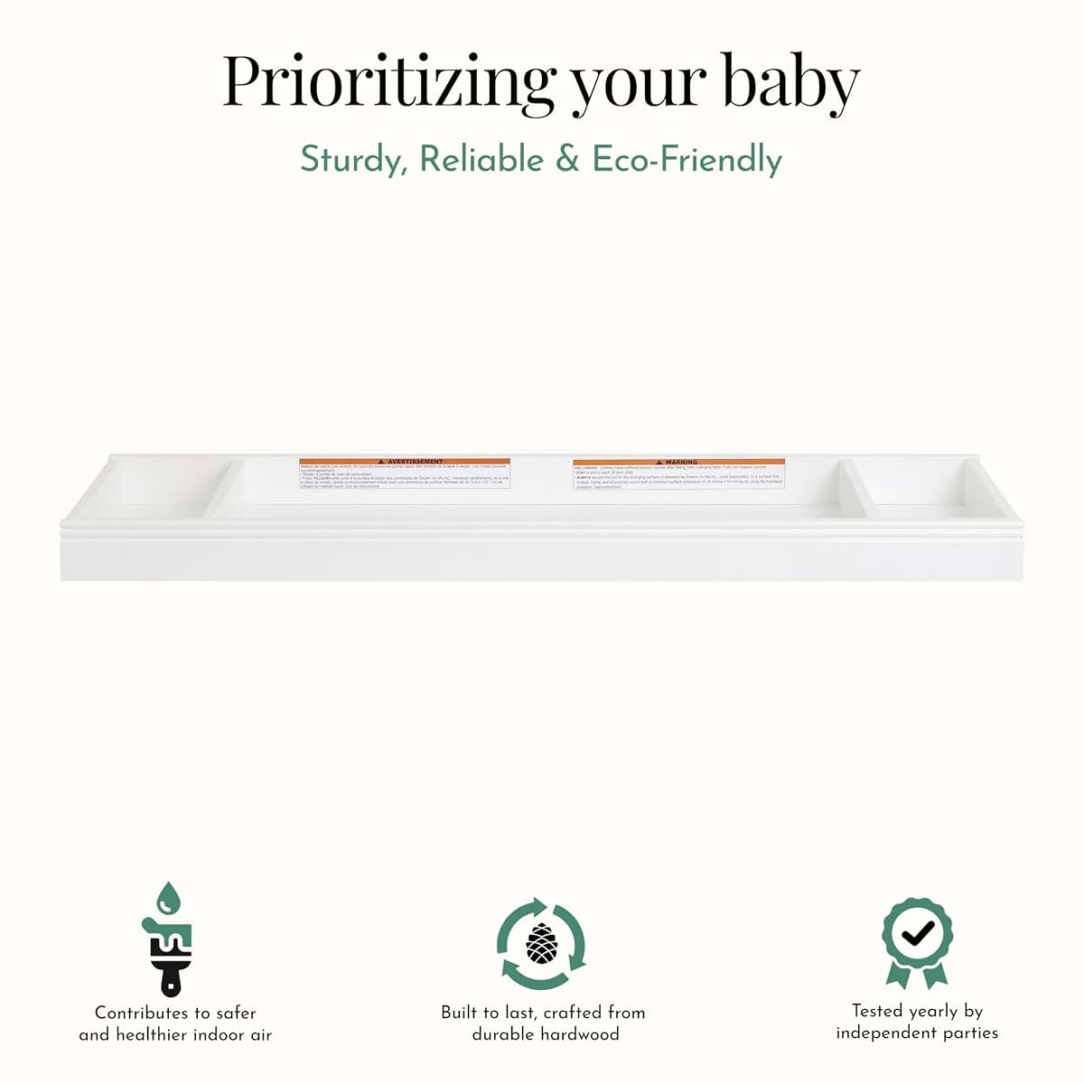 Evolur Audrey Baby Changing Tray For Double Dresser In Stardust (photo 4)