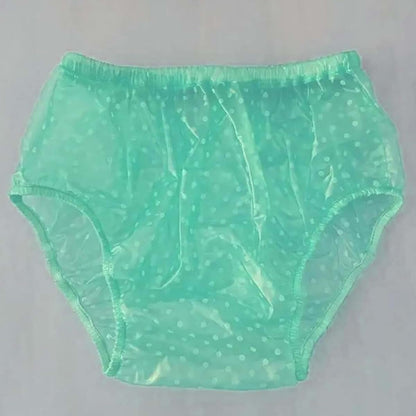 ZAKEKE PVC Dot Surface Adult Incontinence Pants,Plastic Diapers,Adult Cloth Diapers Covers, Waterproof and Reusable