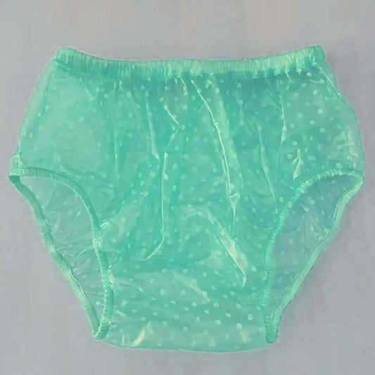 ZAKEKE PVC Dot Surface Adult Incontinence Pants,Plastic Diapers,Adult Cloth Diapers Covers, Waterproof and Reusable