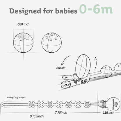 Cuddle Campus Silicone Pacifier Clip Holder