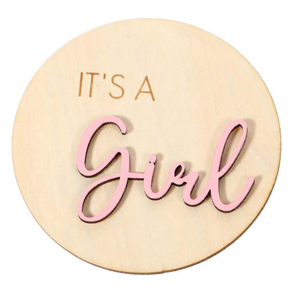 BabyOneStop It's a Girl Sign Wooden Plaque for Baby Room Decoration