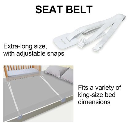 BabyOneStop 19.69 Ft Sheet Straps With Adjustable Buckle (White)