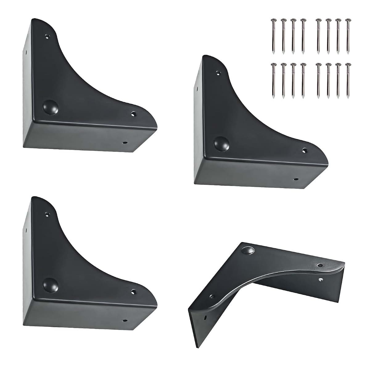 Mewuthede Metal Box Corner Protector, 4pcs Corner Guard Desk Box Edge Safety Decorative Protector Safety Guard Cabinet