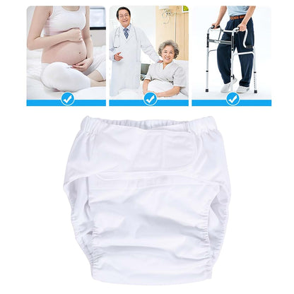 Zetiling Reusable Adult Cloth Diaper Cover with Adjustable Hook and Loop Waist, Light Pink (photo 4)