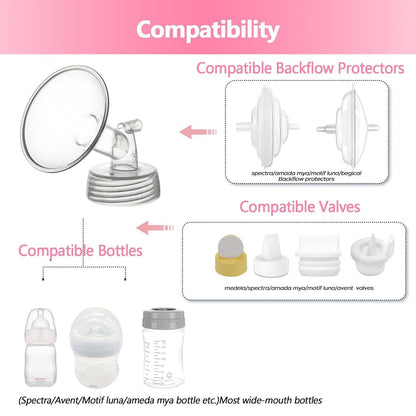 Belmikal 22mm Breast Pump Flange Replacement, 2 Pack