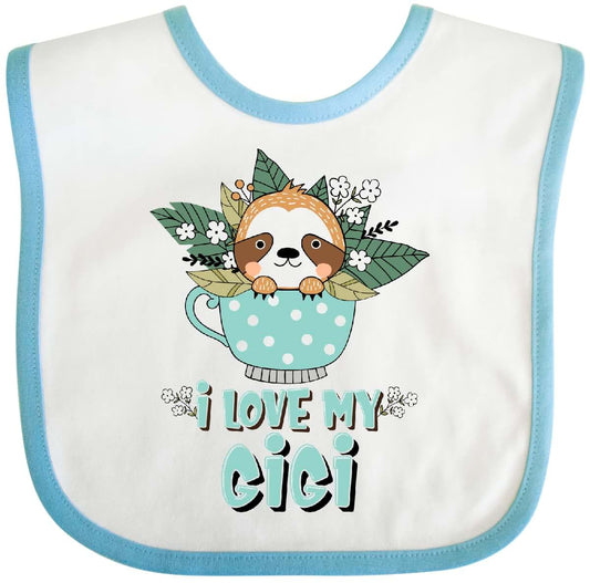 Inktastic Teacup Raccoon I Love My Gigi Baby Bib