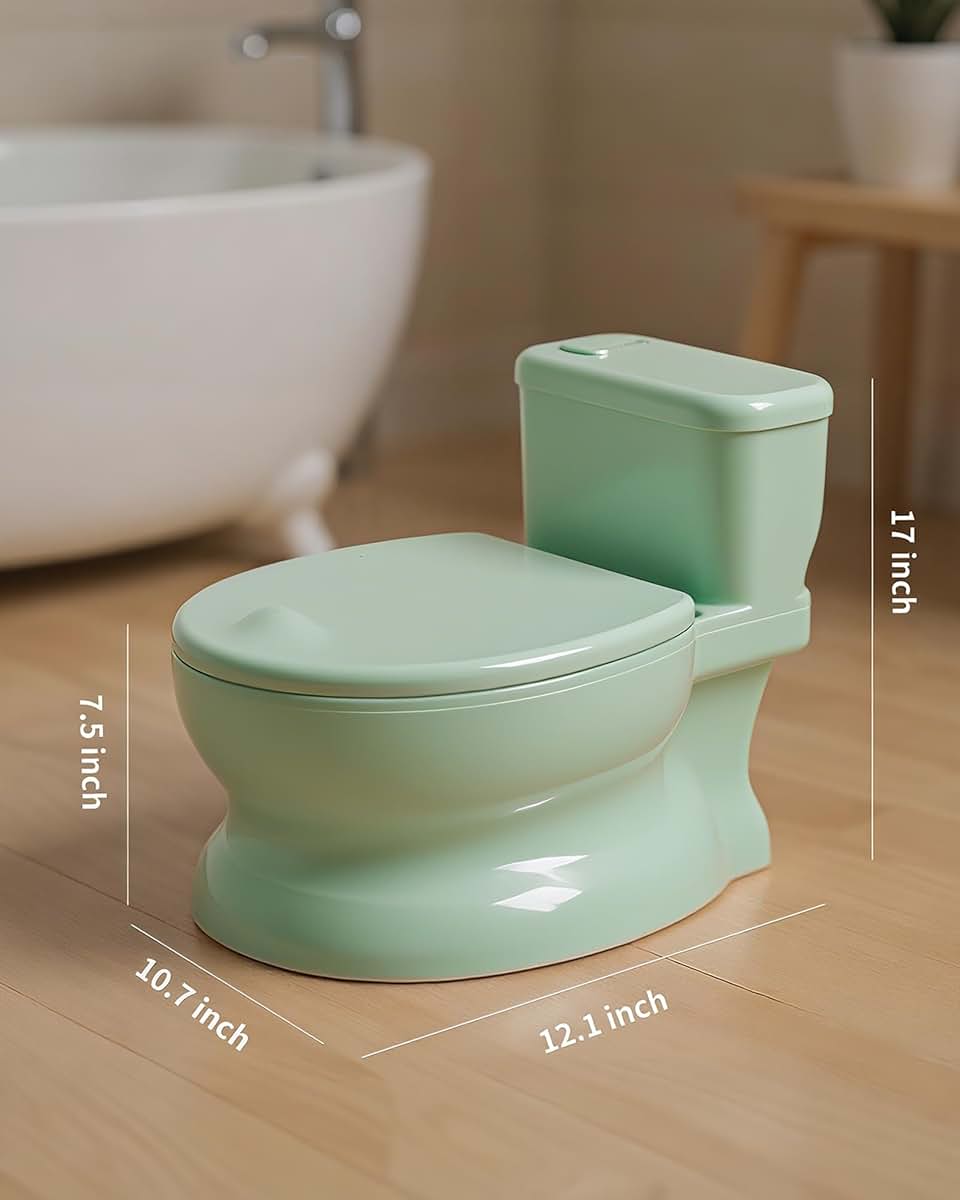 PipNest Toddler Potty Training Toilet with Flush Sound, Splash Guard and Removable Seat