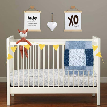 Stephan Baby Cotton Crochet Nursery Garland Yellow Hearts