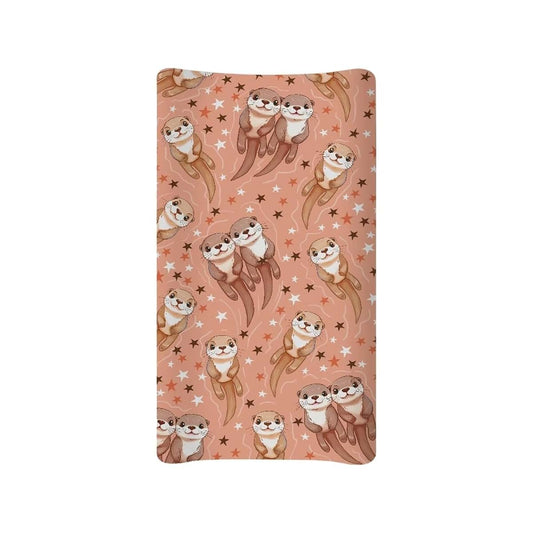 Tongluoye Sea Otter Baby Changing Pad Cover Ultra-Soft Diaper Change Table Pad Covers for Baby Girls and Boy Changing