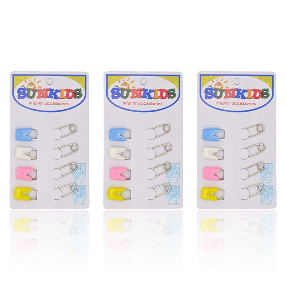 Nx Garden 12 Pcs Curved Plastic Head Safety Locking Diaper Pins