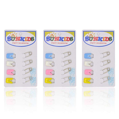 Nx Garden 12 Pcs Curved Plastic Head Safety Locking Diaper Pins