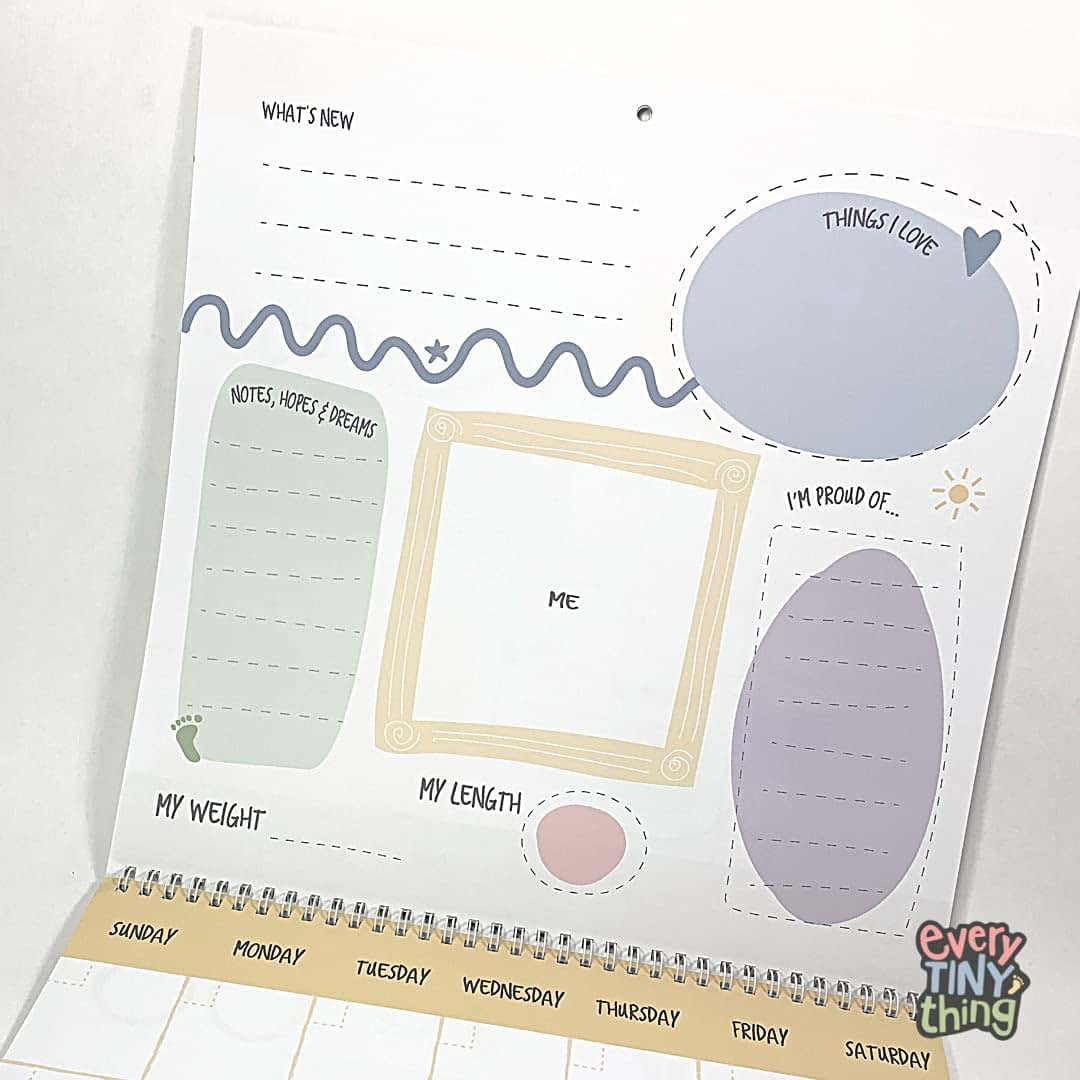 Every Tiny Thing My First Year - A NICU Baby Calendar with NICU Milestone Stickers to celebrate 365 days of precious (photo 3)