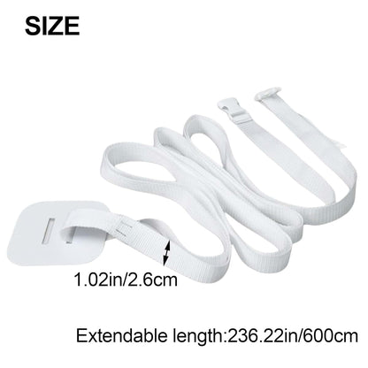 BabyOneStop 19.69 Ft Sheet Straps With Adjustable Buckle (White)