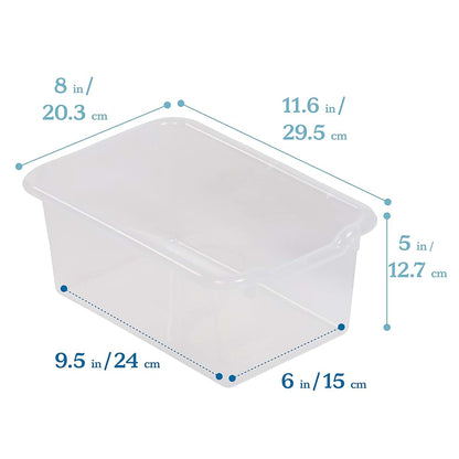 ECR4Kids Scoop Front Storage Bins, Multipurpose, 30-Piece, Clear (photo 2)