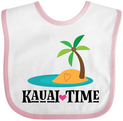 Kauai Time Hawaiian Island Baby Bib for Tropical Souvenirs