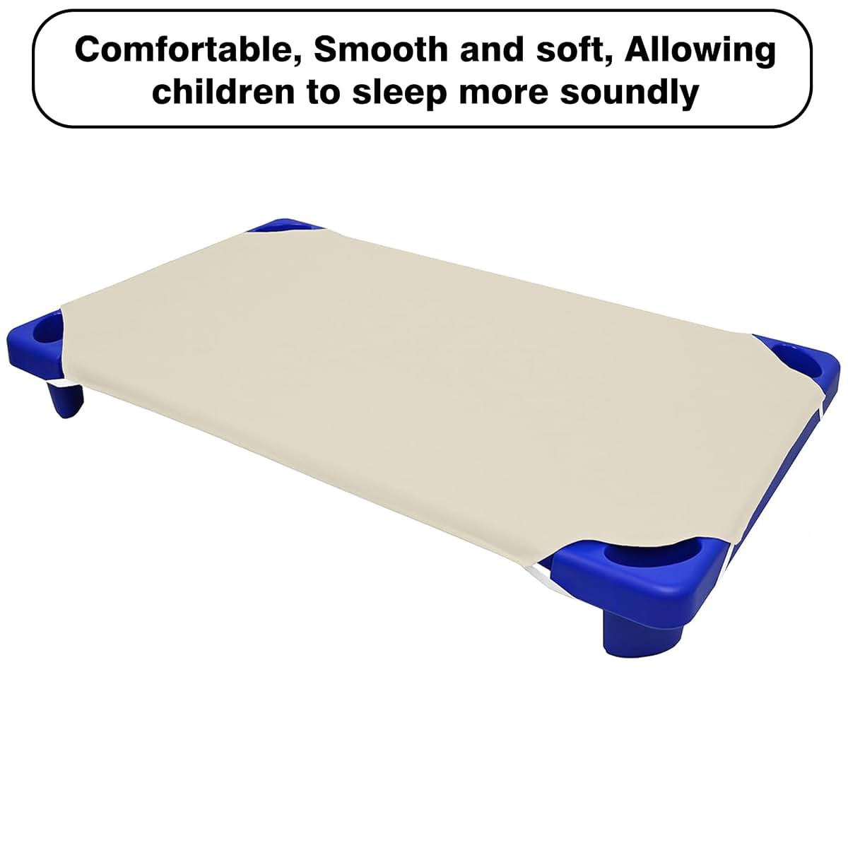 Peace Sleep Bedding Daycare Cot Sheets 10-Pack, 22"x40", Ivory (photo 2)