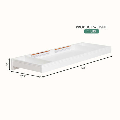 Evolur Audrey Baby Changing Tray For Double Dresser In Stardust (photo 3)