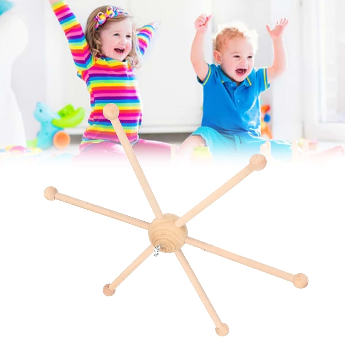 Wooden Baby Crib Mobile Hanger Frame Kit
