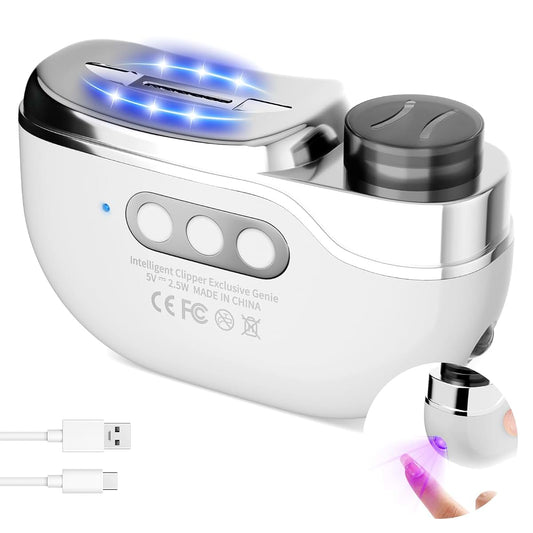 Hidauuoueo 4-In-1 Electric Baby Nail Clipper in White