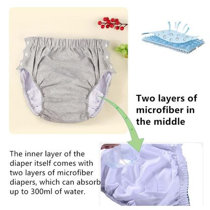 Larotsuba Unisex Reusable Adult Waterproof Cloth Diaper XXL Green (photo 4)