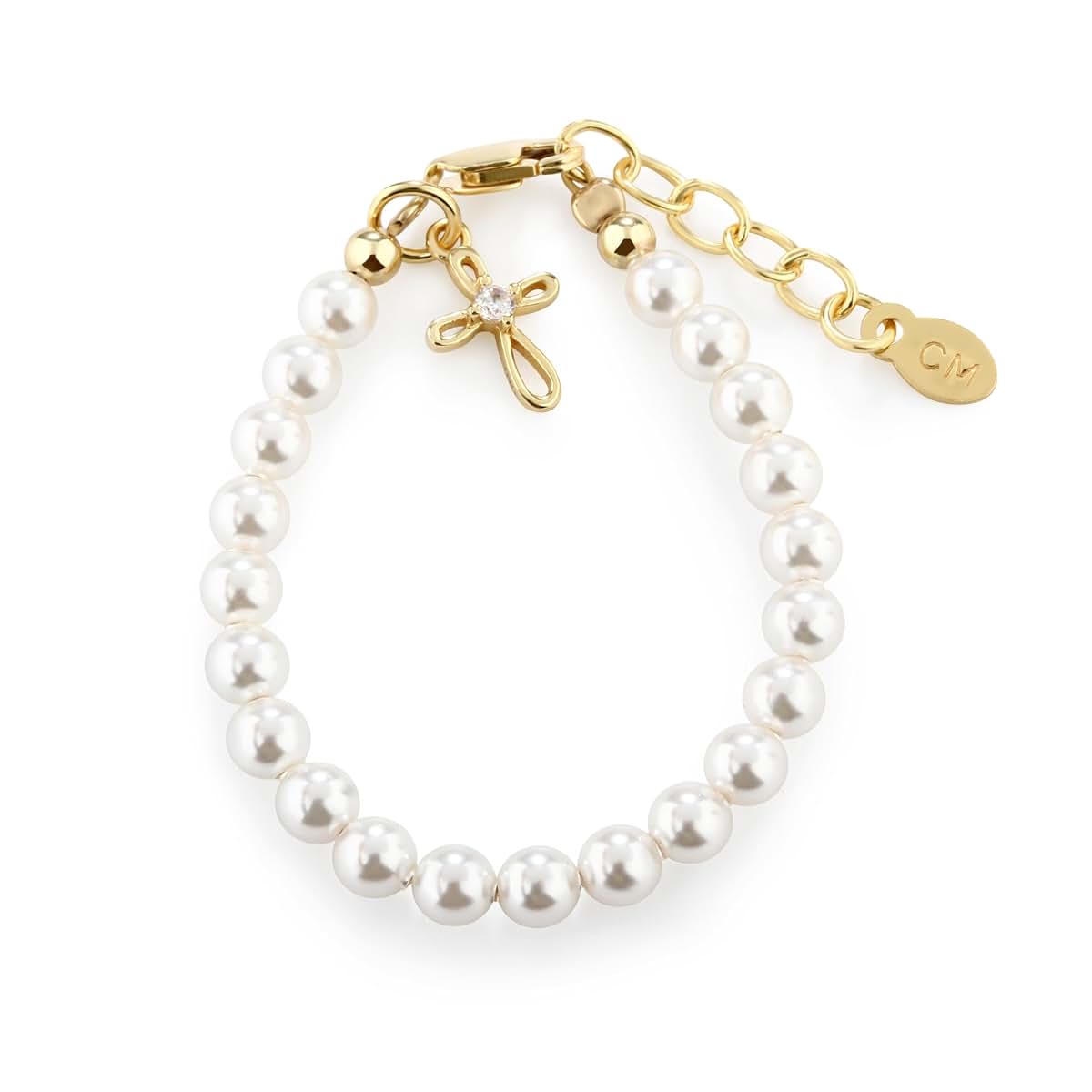 Cherished Moments Pearl Bracelet in 14K Gold-Plated or Sterling Silver