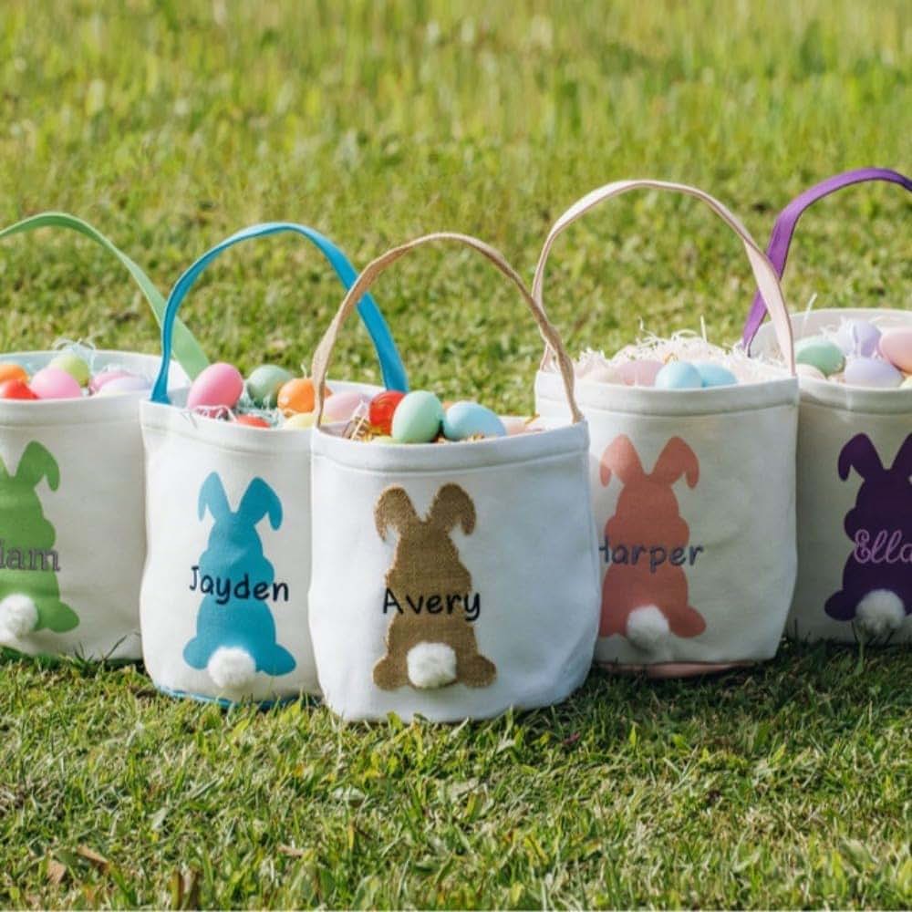 Hainadian Personalized Easter Basket with Kids Name,easter Basket Ideas,personalized Easter Baskets for (photo 3)