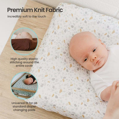 Copper Pearl Knit Changing Pad Cover With Universal Fit For Standard Pads