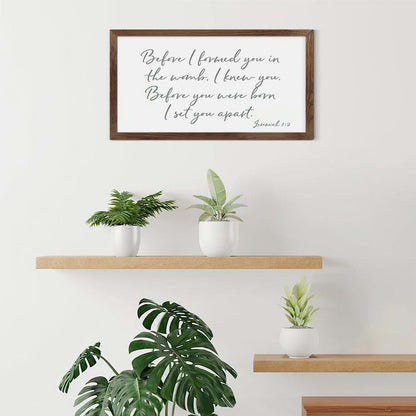 UFunhome Wooden Wall Plaque With Jeremiah 1:5 Verse (photo 4)