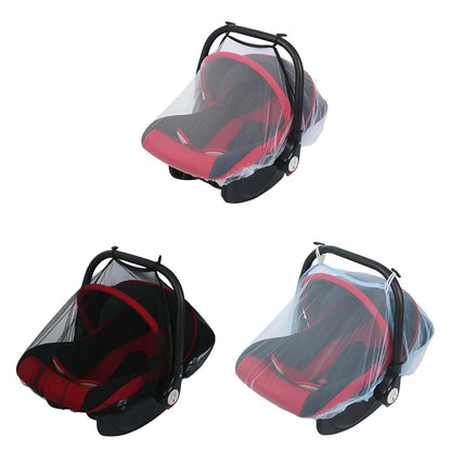 REDYY Baby Carseat Netting Cover MosquitoProof Mesh Net With Elastic Closures Mosquitoes Cover For Carrycots Infant (photo 3)