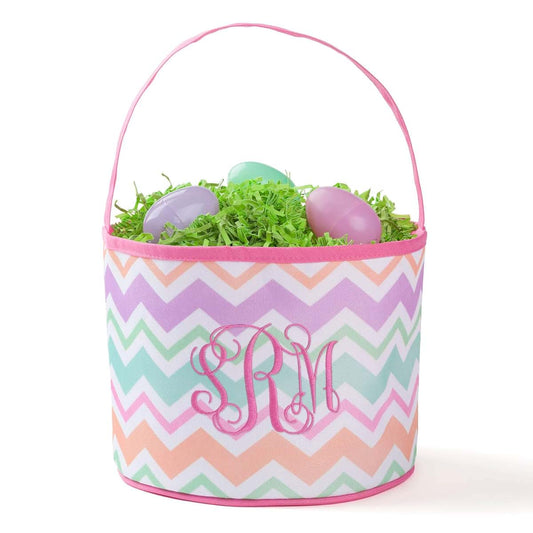 Personalized Planet Personalized Chevron Bucket Bag with Custom Monogram