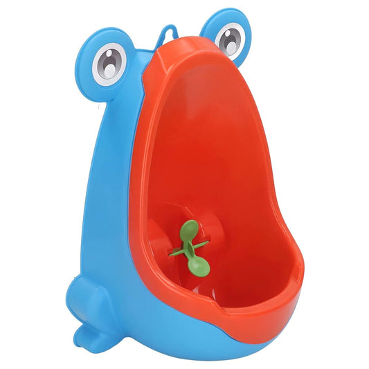 Yunir Potty Training Urinal for Boys, Cute Frog Standing Mounted Urinal with Aiming Target and Suction Cup, Bathroom