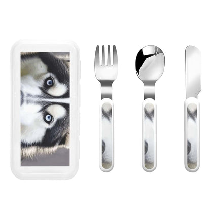 LHDGBNV Stainless Steel Kids Silverware Set with Storage Case