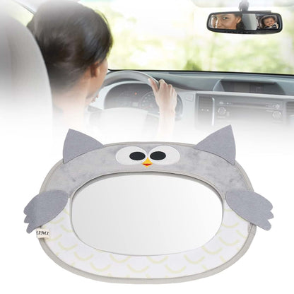 BabyOneStop Baby Car Mirror Owl Cartoon Convex Acrylic