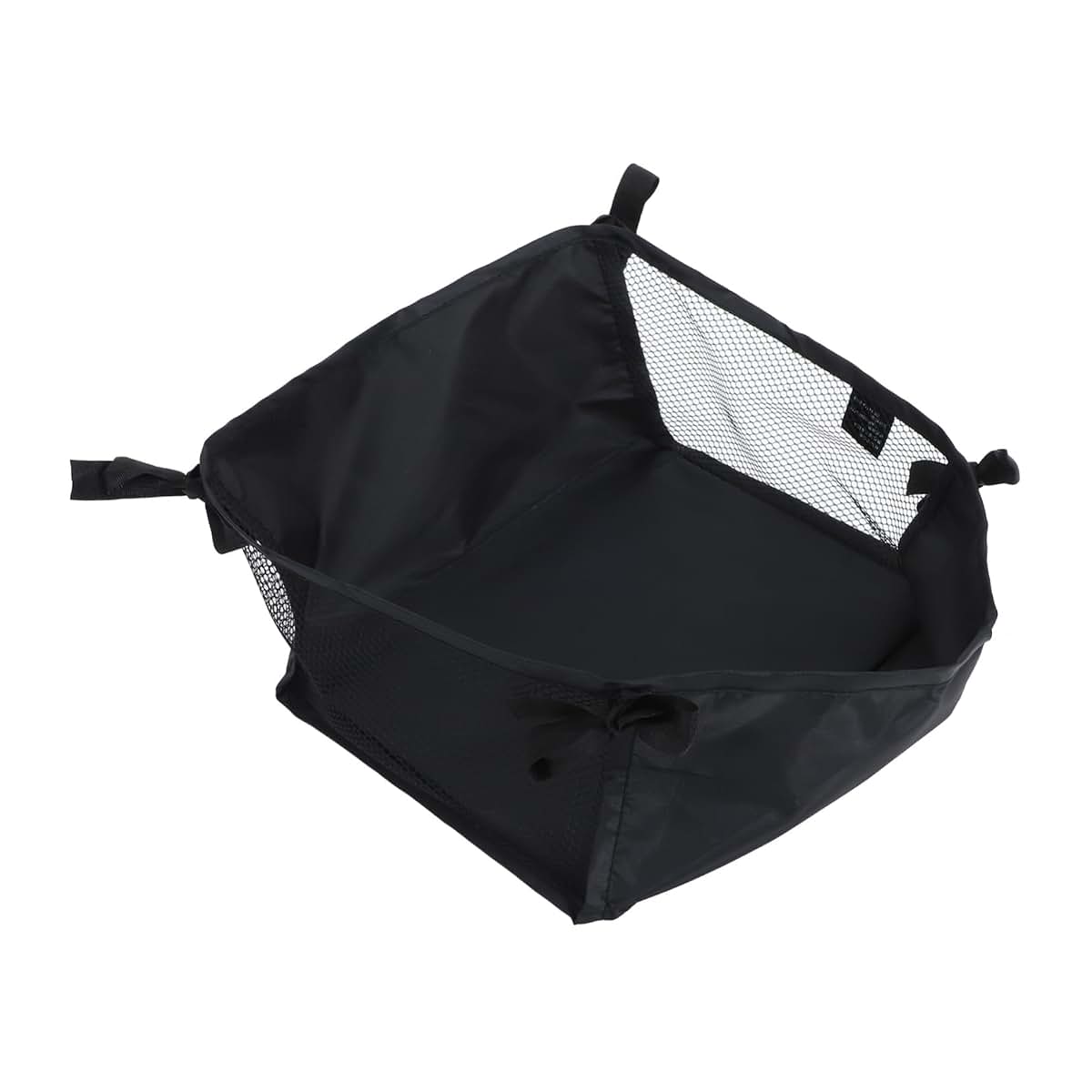 Vaguelly Stroller Organizer Bag, Oxford Cloth Bottom Storage Basket for Diapers and Bottles, Black