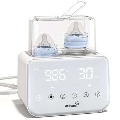 Grownsy Fast Double Baby Bottle Warmer For Breastmilk And Formula, Beige