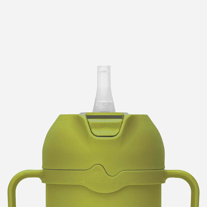 Comotomo Toddler Tumbler 8oz Insulated Sippy Cup With Silicone Straw And Spout, Green