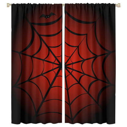 SHElifestyle Spider Web Blackout Window Curtains, 63x63 Inch 2-Panel Set