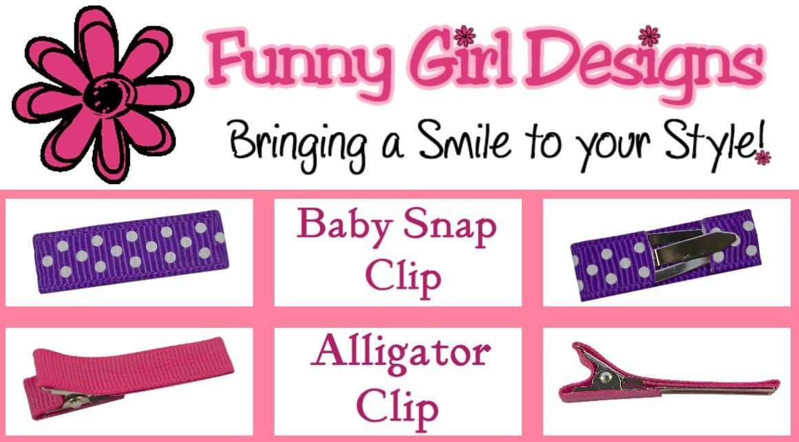 Football Heart Grosgrain Bow No Slip Hair Clip Set By Funny Girl Designs (Baby Snap Clip (For Fine Wispy Hair), Red) (photo 2)