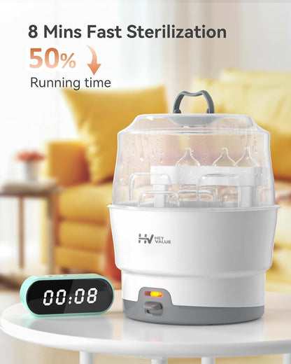 Heyvalue Smart-Steam Bottle Sterilizer With One-Touch Easy Operation